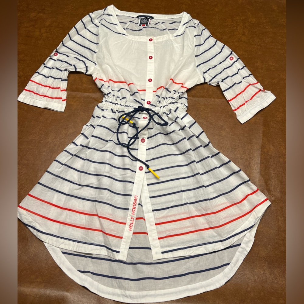 Helly Hansen Nautical Striped Button-Down Shirt/D… - image 2